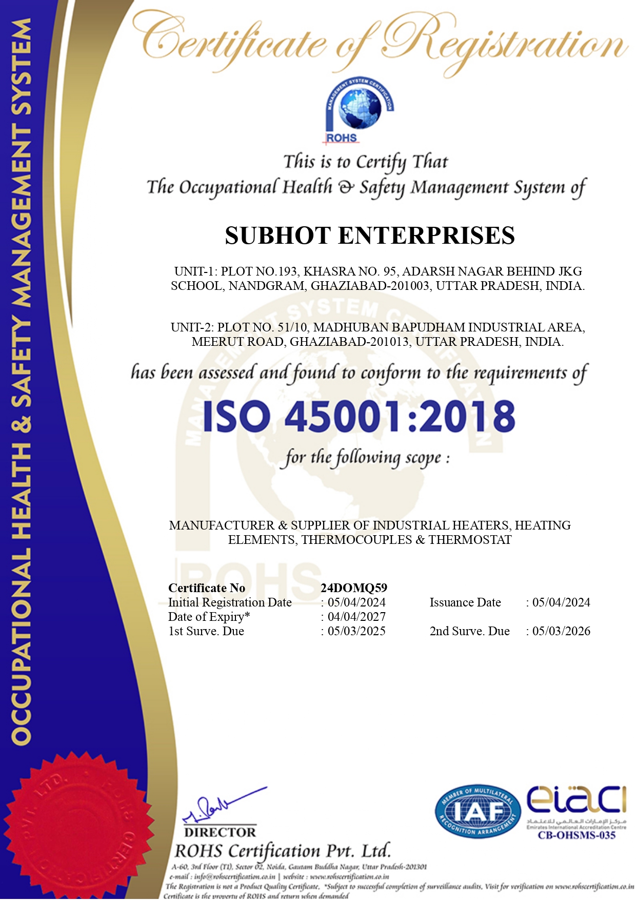 KBL Certificate